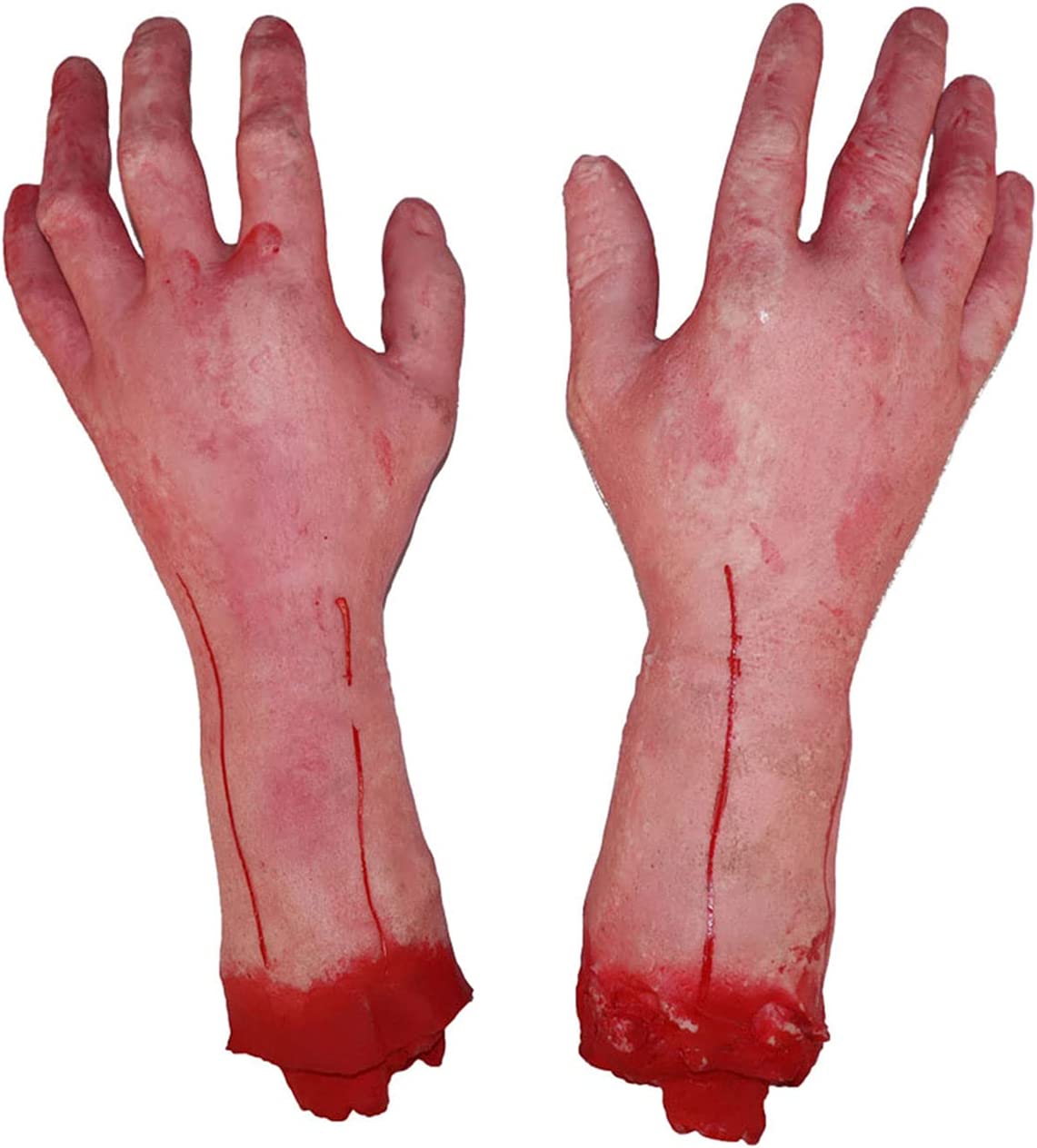 Body Parts Halloween Hands Decorations Fake Hand Halloween Bloody Dead Props Haunted House, Halloween Props for Halloween Party and Cosplay,Realistic Scary Halloween Decorations